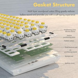 Wired Gasket Mechanical Keyboard with Volume Knob - Image 2